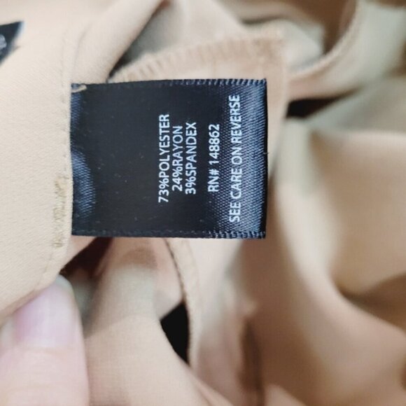 Torrid belted straight leg trouser pant woven beige - Picture 9 of 10